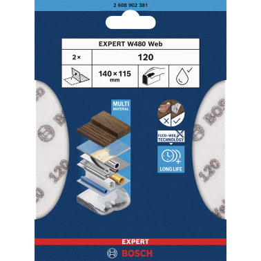 LIJA REC.EXPERT W480 115X140MM G320 BL2