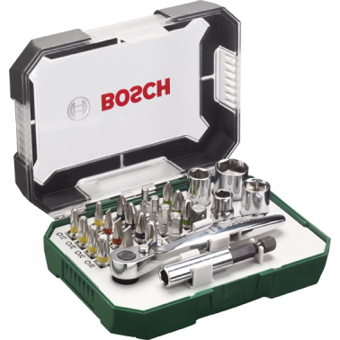 SET ATORNILLAR 26 PIEZAS CON CARRACA BOSCH
