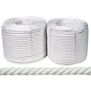 ROLLO CUERDA NYLON MATE 14MM-100MT BLANCO