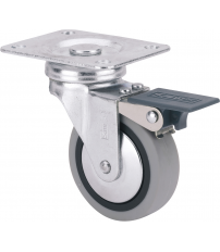 RUEDA TW0160 Ã 60 FRENO POLIAM GOMA GRIS