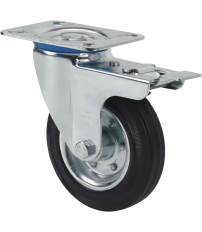 RUEDA 2/1150 S.ZV ø 125 FRENO GOMA MET.