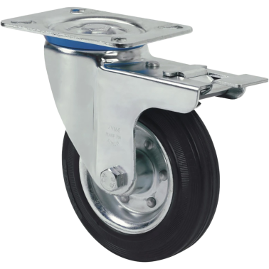 RUEDA 2/1150 S.ZV ø 125 FRENO GOMA MET.