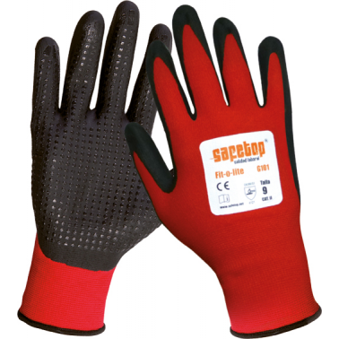 GUANTE FIT-O-LITE NITRILO G101 T-07 ROJO