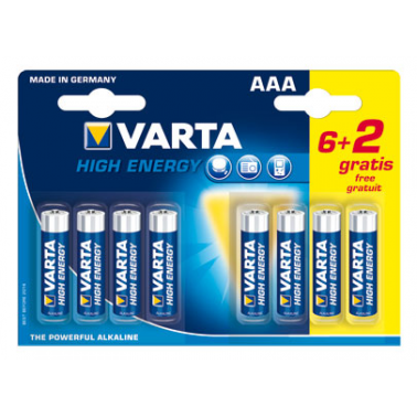 PILA ALC.64903-LR-03 AAA BLIS(6+2) VARTA