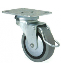RUEDA 1/0400 S.B ø 60 FRENO GOMA GRIS