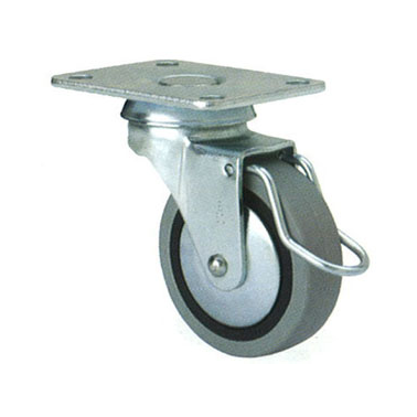 RUEDA 1/0400 S.B ø 60 FRENO GOMA GRIS
