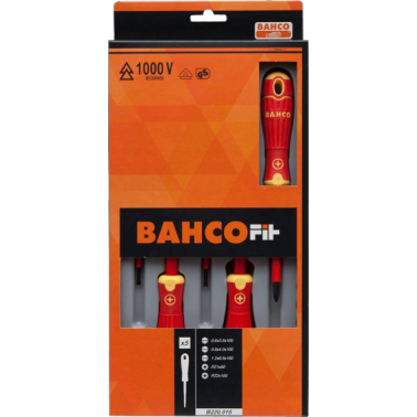 JUEGO DESTORNILLADORES AISLADOS BAHCOFIT 5 PIEZAS