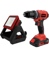 KIT TALADRO 50NM+FOCO LED 18V 2B 2.0AH