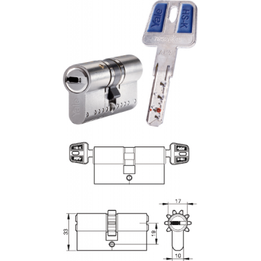 CILINDRO SEGURIDAD YALE HS-K 30X30 LT