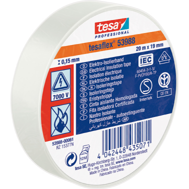 CINTA AISLANTE 53988-10MX19MM BLANCA