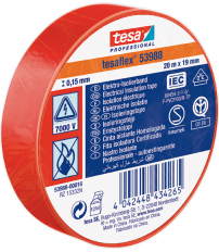 CINTA AISLANTE TESA TAPE 20MX19MM ROJA