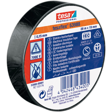 CINTA AISLANTE 53988-25MX25MM NEGRA