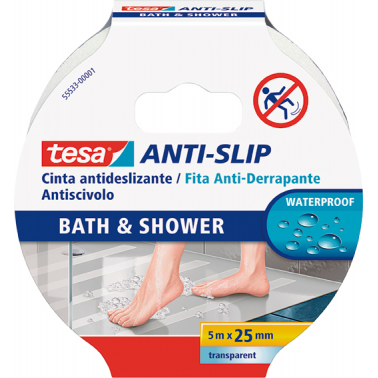 CINTA ANTIDESLIZANTE 55533-5X25 TRANSP.