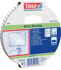 CINTA DOBLE CARA ESPEJOS TESA 5MX19MM BLANCO