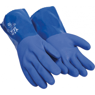 GUANTE 666VINIL QUIMICO PVC T-09 AZUL