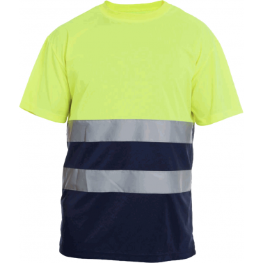 CAMISETA ALTA VISIBILIDAD M/C HILL HV YELLOW/NAVY T-XL