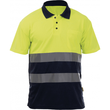 POLO ALTA VISIBILIDAD ROCK HV SS YELLOW/NAVY TALLA-S