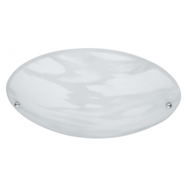6196011-07 PLAFON REDONDO CRISTAL ALABASTRO BLANCO ø25cm  E27