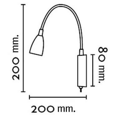 40994 APLIQUE LED LECTOR ARTICULADO CROMO 3W 3000K