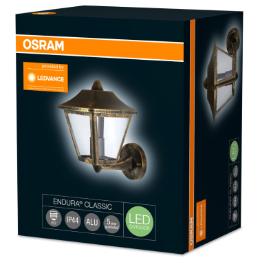 206229 APLIQUE LED TRADITION UP ALU E27 IP44 ORO