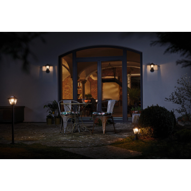 206229 APLIQUE LED TRADITION UP ALU E27 IP44 ORO