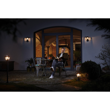 206229 APLIQUE LED TRADITION UP ALU E27 IP44 ORO