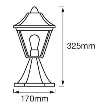 206342 SOBRE MURO TRADITION ALU E27 IP44 ORO