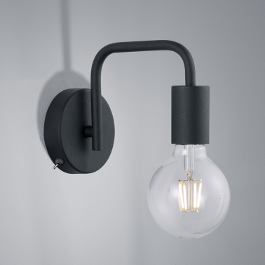 208070132 APLIQUE DE PARED DIALLO NEGRO E27 TRIO