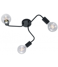 608000332 REGLETA TECHO DIALLO NEGRA 3xE27 TRIO