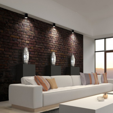 SLIP004003 APLIQUE TECHO REDONDO GU10 10W NEGRO