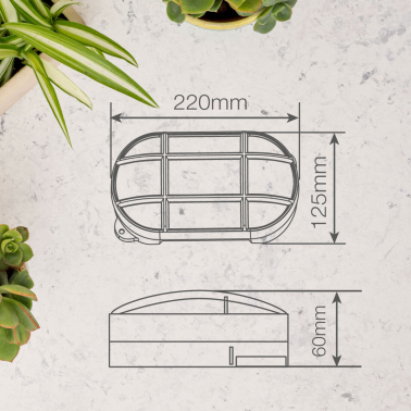 200205001 APLIQUE LED OVALADO CERCIS CON REJILLA 15W 6500K BLANCO GSC