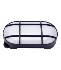 200205003 APLIQUE LED OVALADO CERCIS CON REJILLA 15W 6500K NEGRO GSC