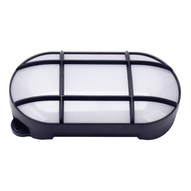 200205003 APLIQUE LED OVALADO CERCIS CON REJILLA 15W 6500K NEGRO GSC