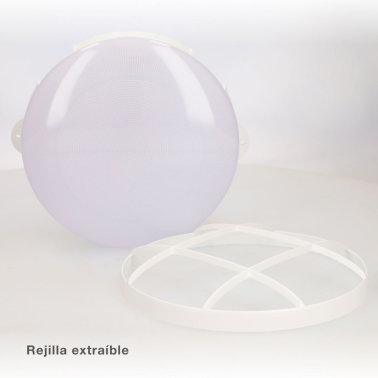 200205005 APLIQUE LED REDONDO OXALIS CON REJILLA 15W 6500K BLANCO GSC