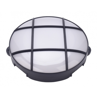 200205007 APLIQUE LED REDONDO OXALIS CON REJILLA 15W 6500K NEGRO GSC