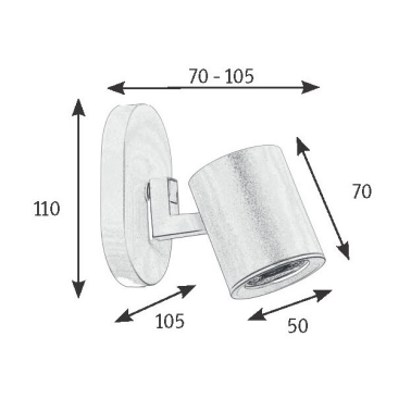 10293 FOCO ALUMINIO TONIK 1xGU10 BLANCO JUERIC