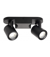 10296 REGLETA ALUMINIO TONIK 2xGU10 NEGRA JUERIC