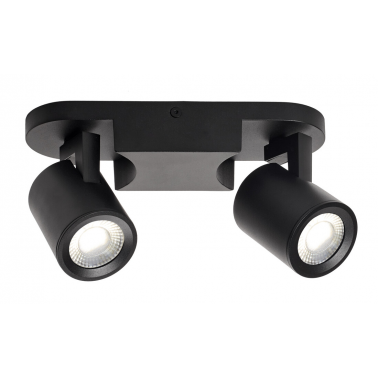 10296 REGLETA ALUMINIO TONIK 2xGU10 NEGRA JUERIC
