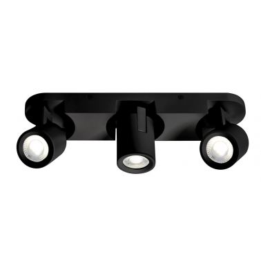 10298 REGLETA ALUMINIO TONIK 3xGU10 NEGRA JUERIC