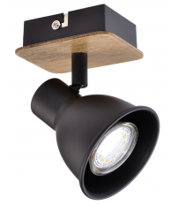 10267 FOCO MADERA MIKO 1xGU10 NEGRO JUERIC