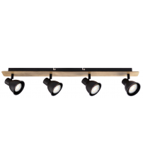 10271 REGLETA MADERA MIKO 4xGU10 NEGRA JUERIC