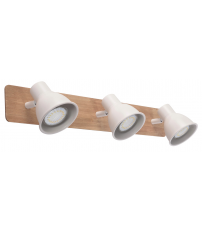 10307 REGLETA MADERA MIKO 3xGU10 BLANCA