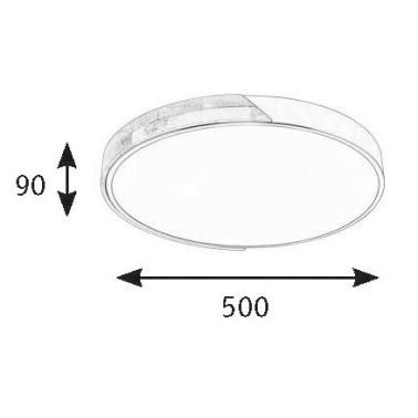 10281 PLAFON LED REG MADERA REDONDO 72W NORWAY