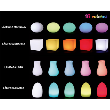 67063 CUBO DECO JARDIN LED DHARMA RGB 1W C/MANDO