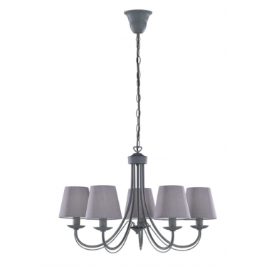 110600578 LAMPARA COLGANTE CORTEZ GRIS 5xE14 TRIO