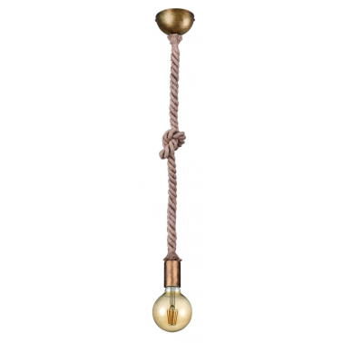 310100104 LAMPARA COLGANTE ROPE COBRE E27 TRIO