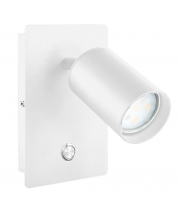 2076002 APLIQUE LED DE PARED BLANCO C/INTERRUPTOR GU10