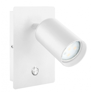 2076002 APLIQUE LED DE PARED BLANCO C/INTERRUPTOR GU10