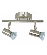 10141 REGLETA ORIENTABLE PLAIN 2 FOCOS GU10 NIQUEL LEDESMA