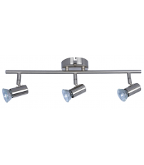 10142 REGLETA ORIENTABLE PLAIN 3 FOCOS GU10 NIQUEL LEDESMA